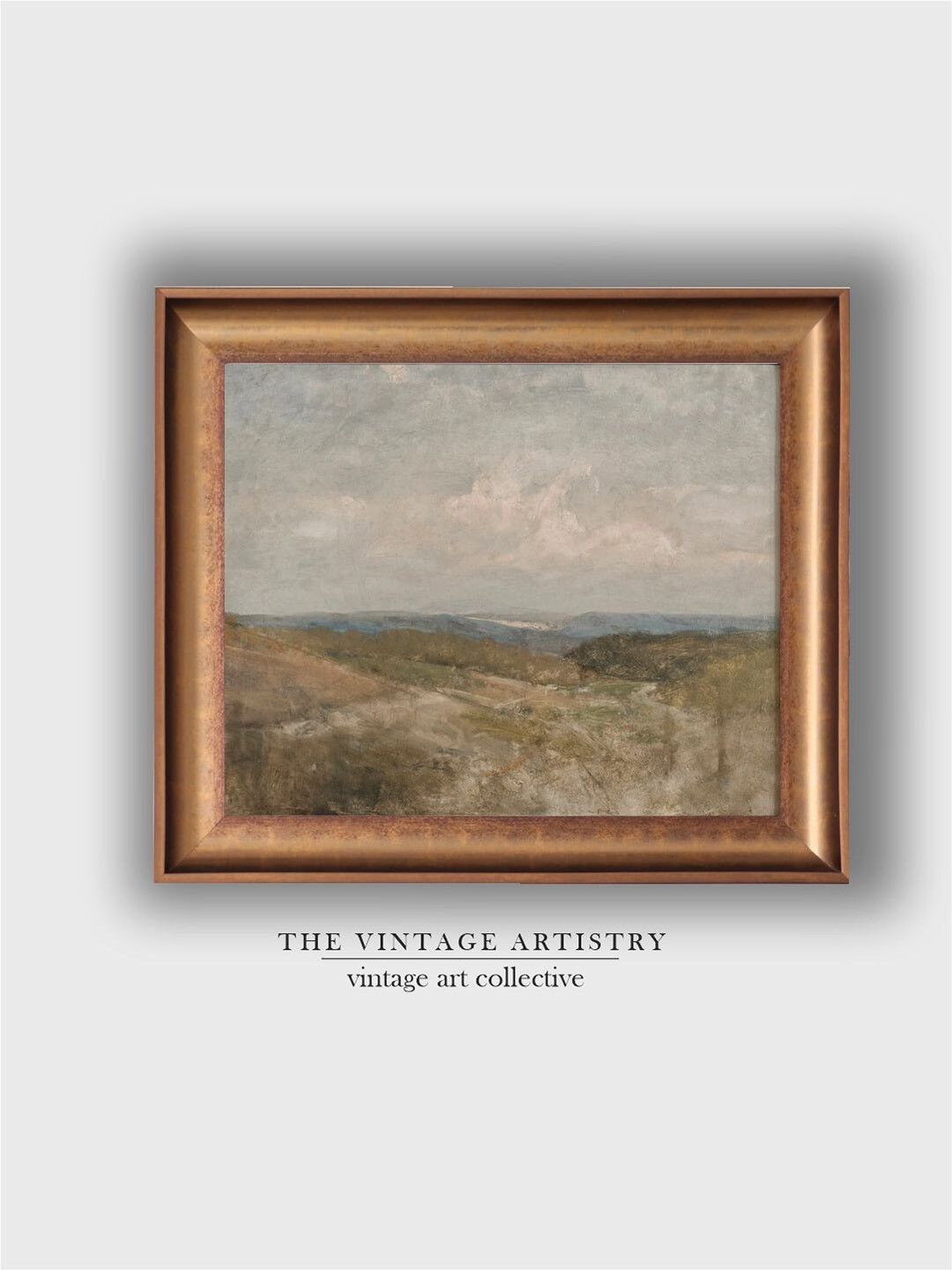 THE VINTAGE ARTISTRY Brown Vintage Neutral Farmhouse Wall Art