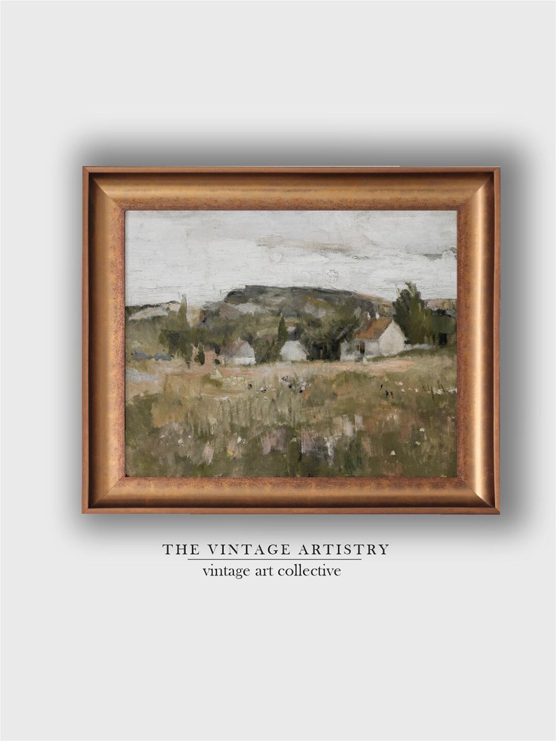 THE VINTAGE ARTISTRY Beige Country Scenery Wall Art