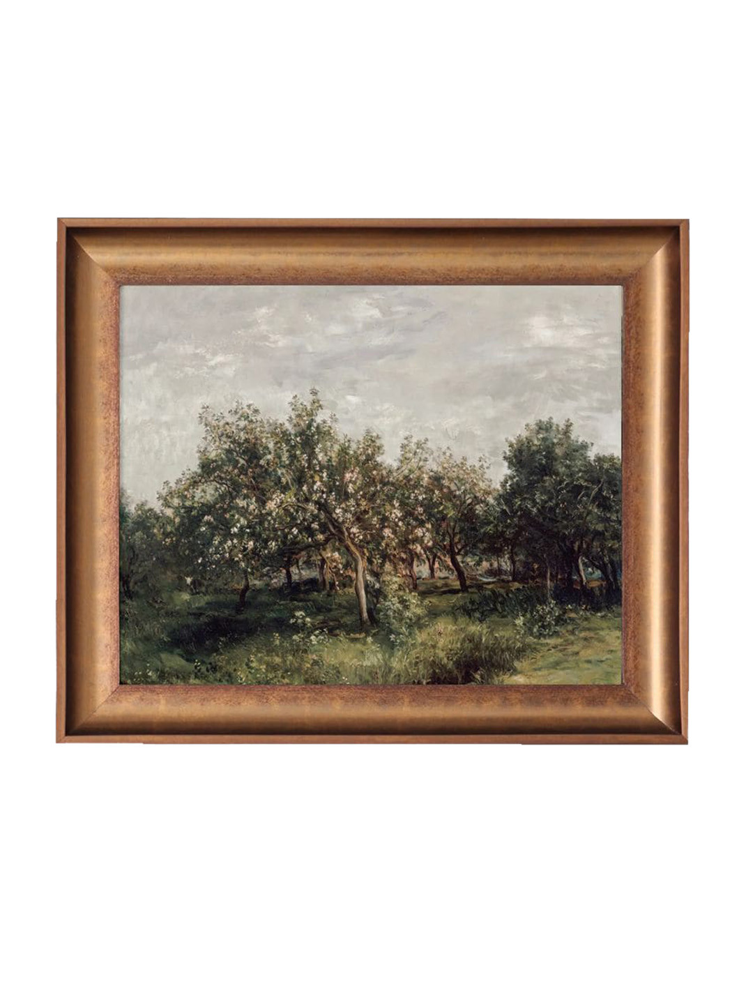 THE VINTAGE ARTISTRY Green Vintage Landscape Framed Wall Painting
