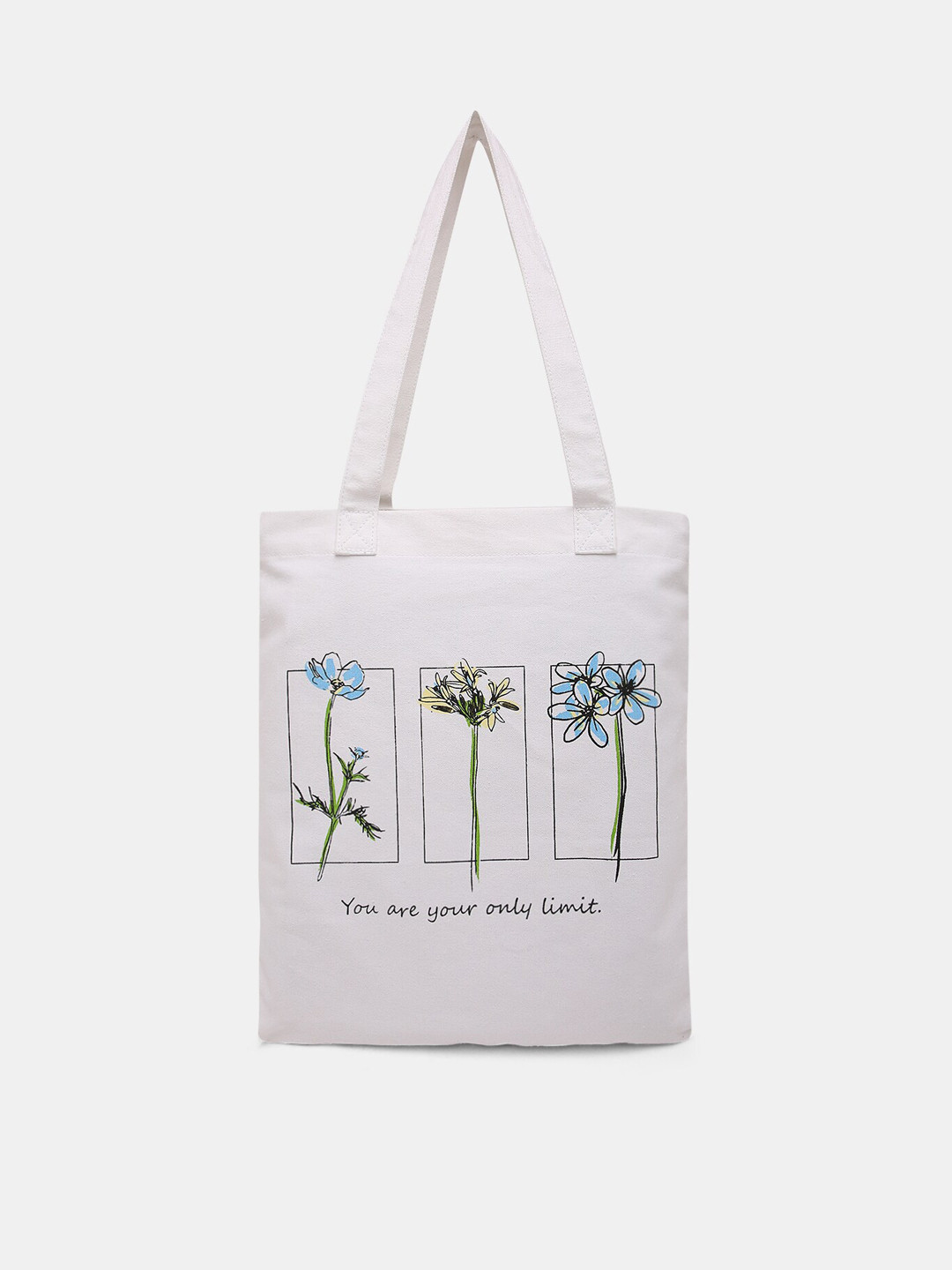 Vero Moda Printed Cotton Tote Bag