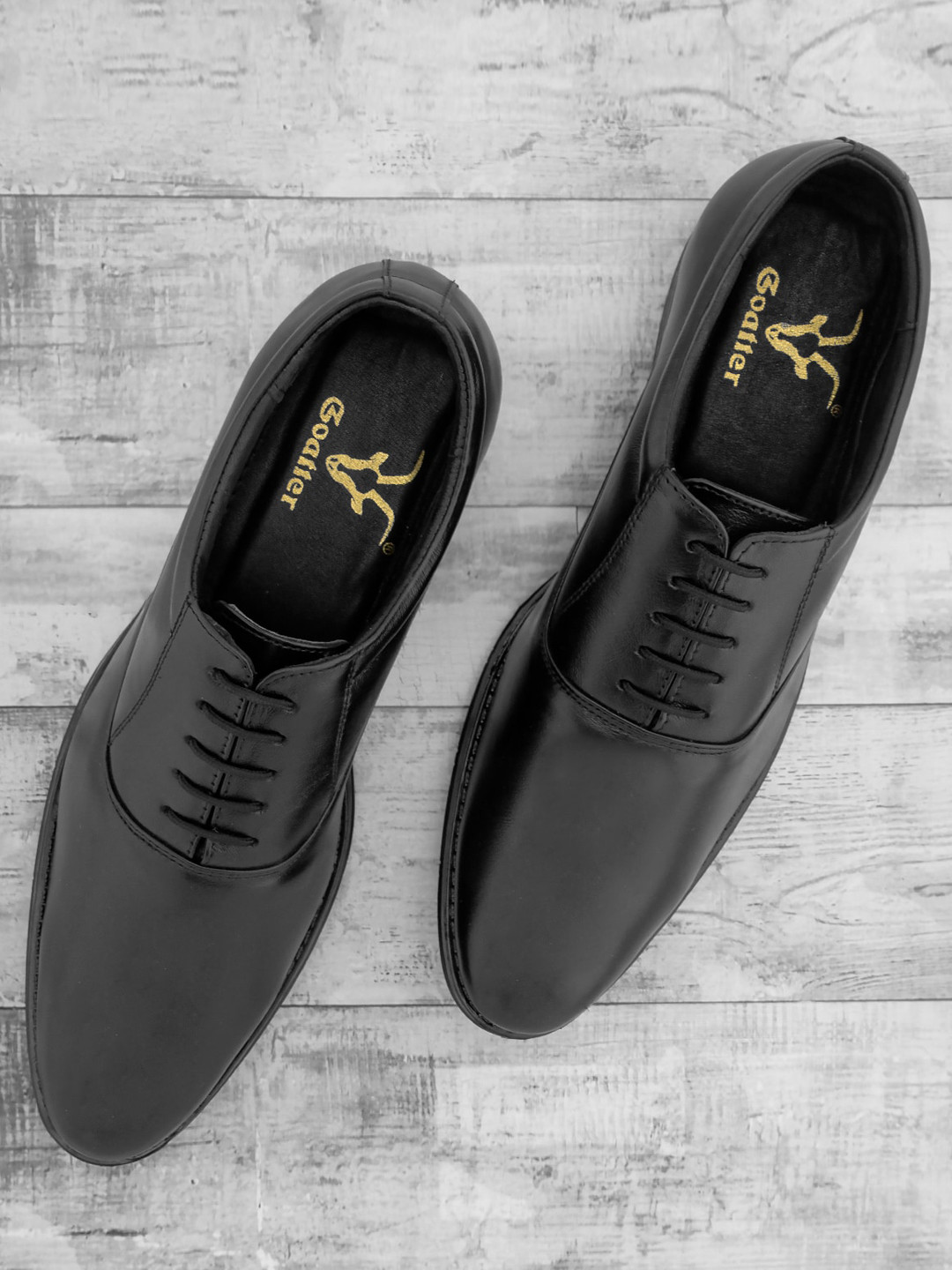 Goatter Men Leather Lace-Up Derbys