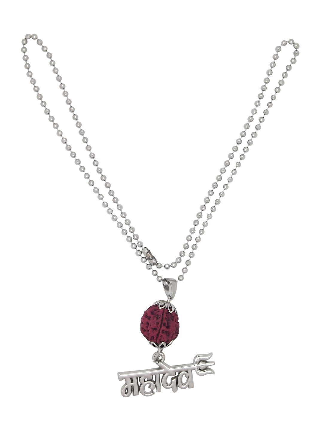 FEMMIBELLA Men Silver-Plated Chain with Pendant