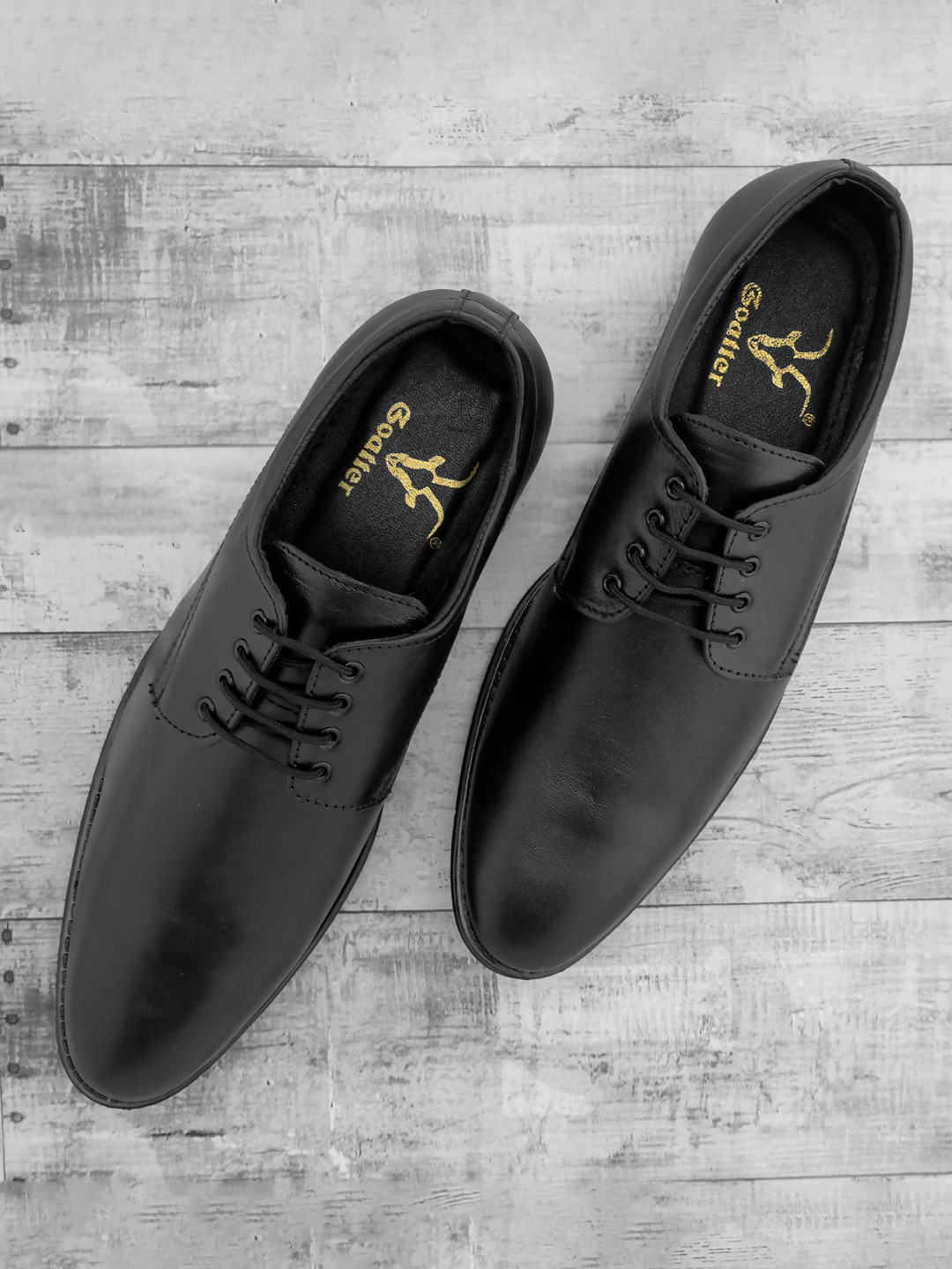 Goatter Men Leather Lace-Up Derbys