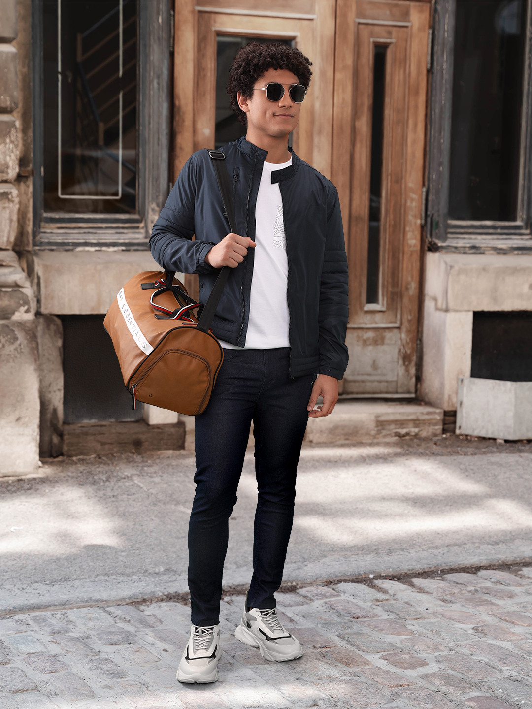 Gear Unisex Duffel Bag with Brand Logo Print Detail