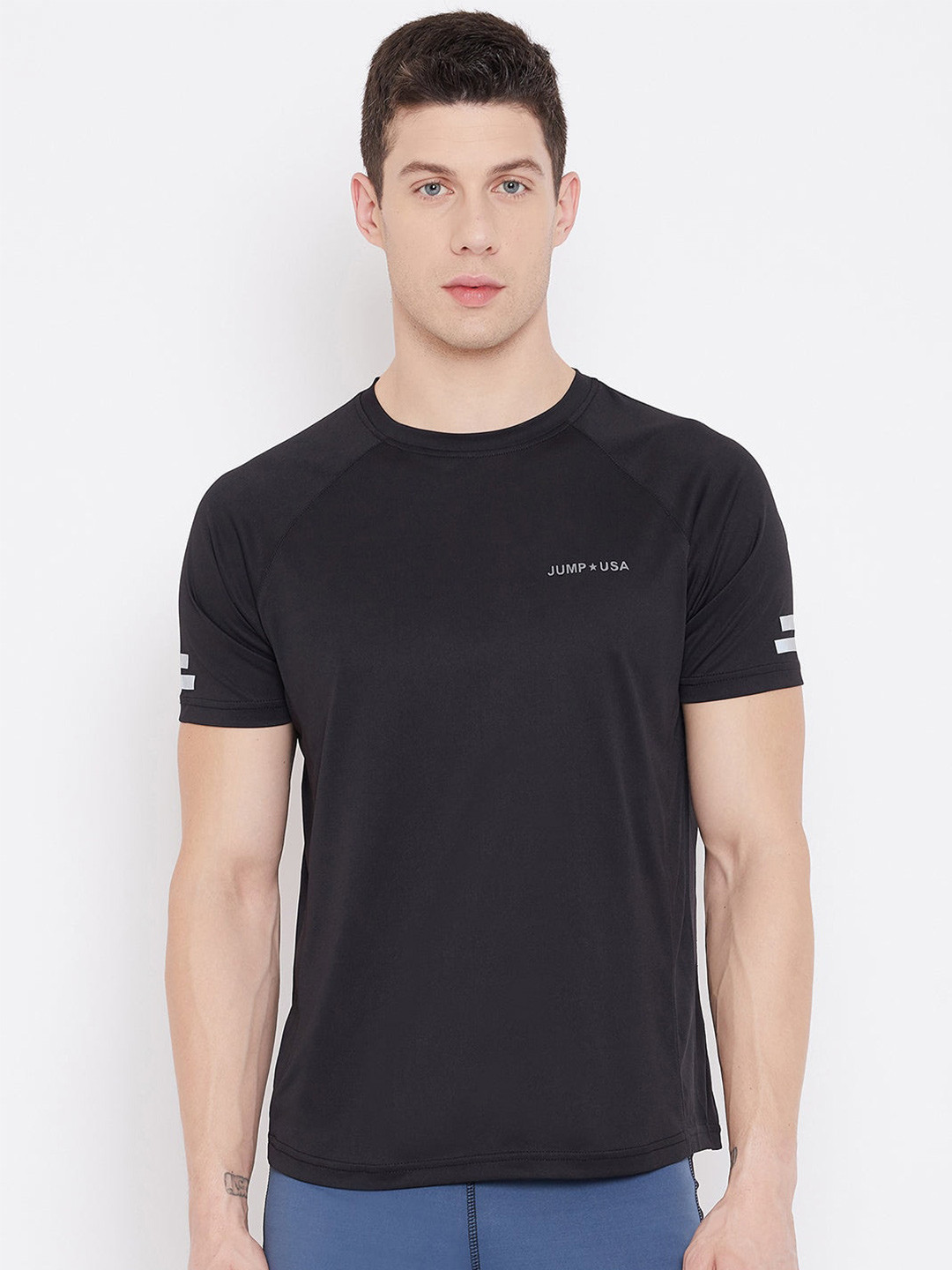 JUMP USA Regular Fit Raglan Sleeves Running T-Shirt