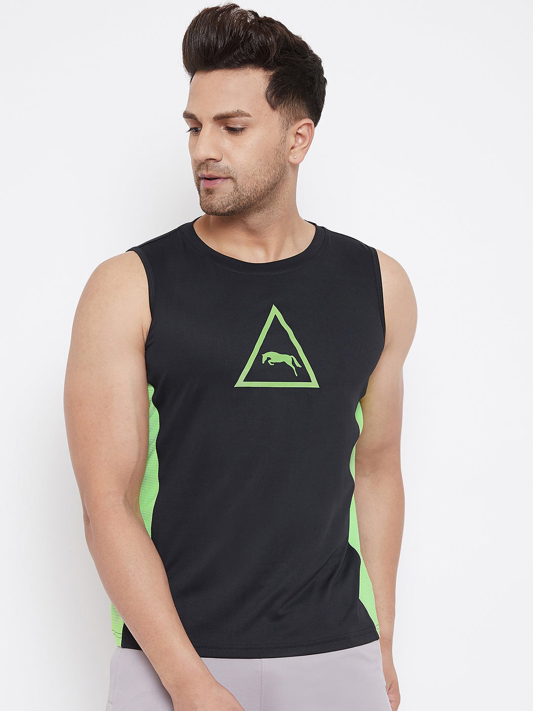 JUMP USA Round Neck Sleeveless Sports T-shirt