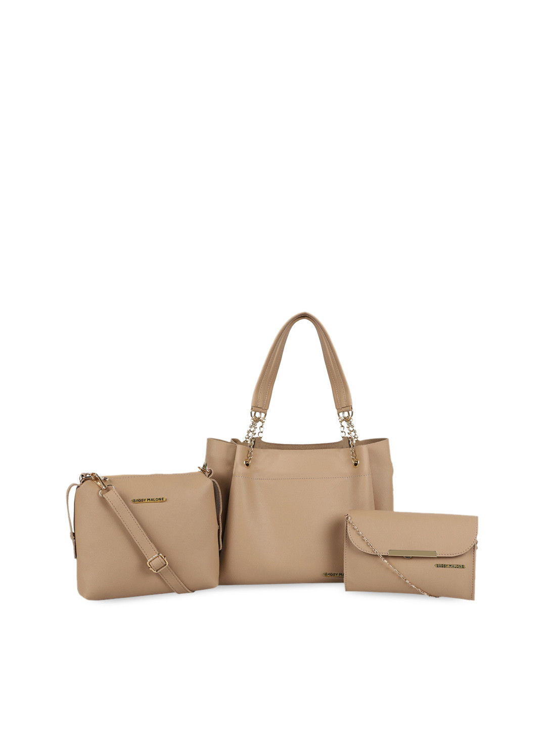 Bagsy Malone Set of 3 PU Structured Shoulder Bags