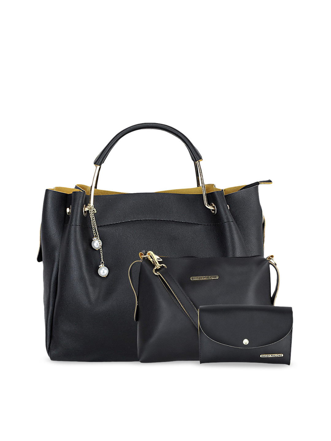 Bagsy Malone Pack Of 3 Textured Structured Handheld Bag