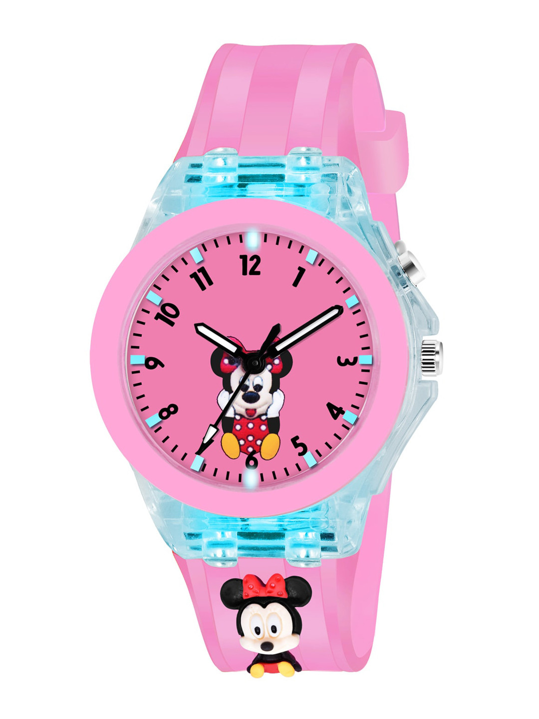 Shocknshop Printed Dial & Straps Scratch Resistant Analogue Watch LED Minnie 327