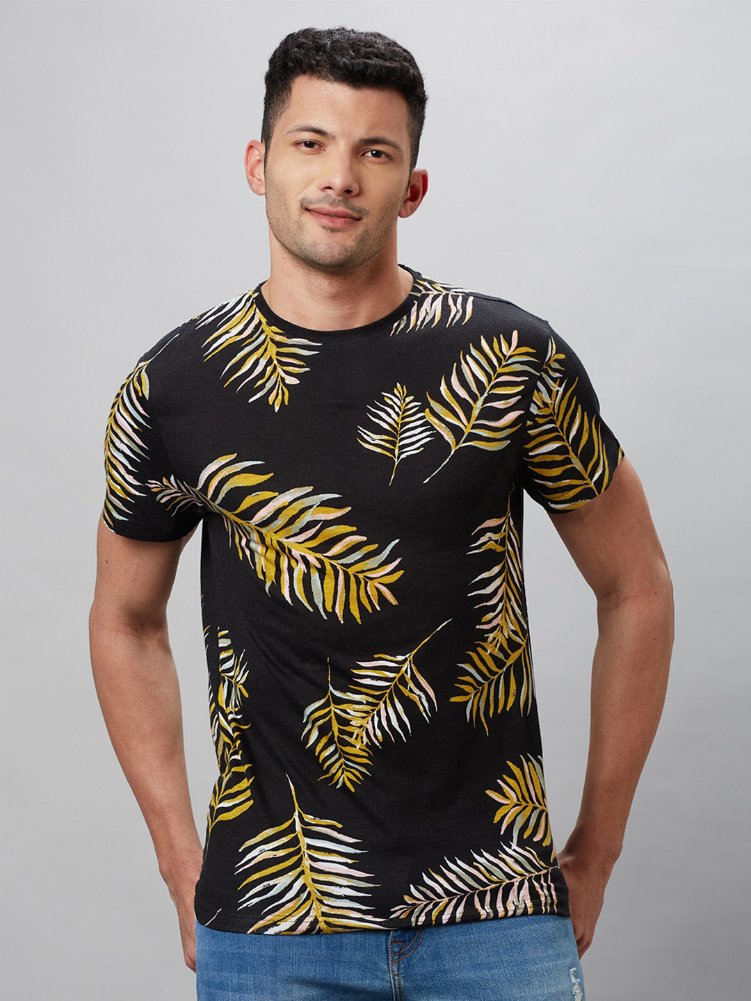 Globus Floral Printed Round Neck Pure Cotton T-shirt
