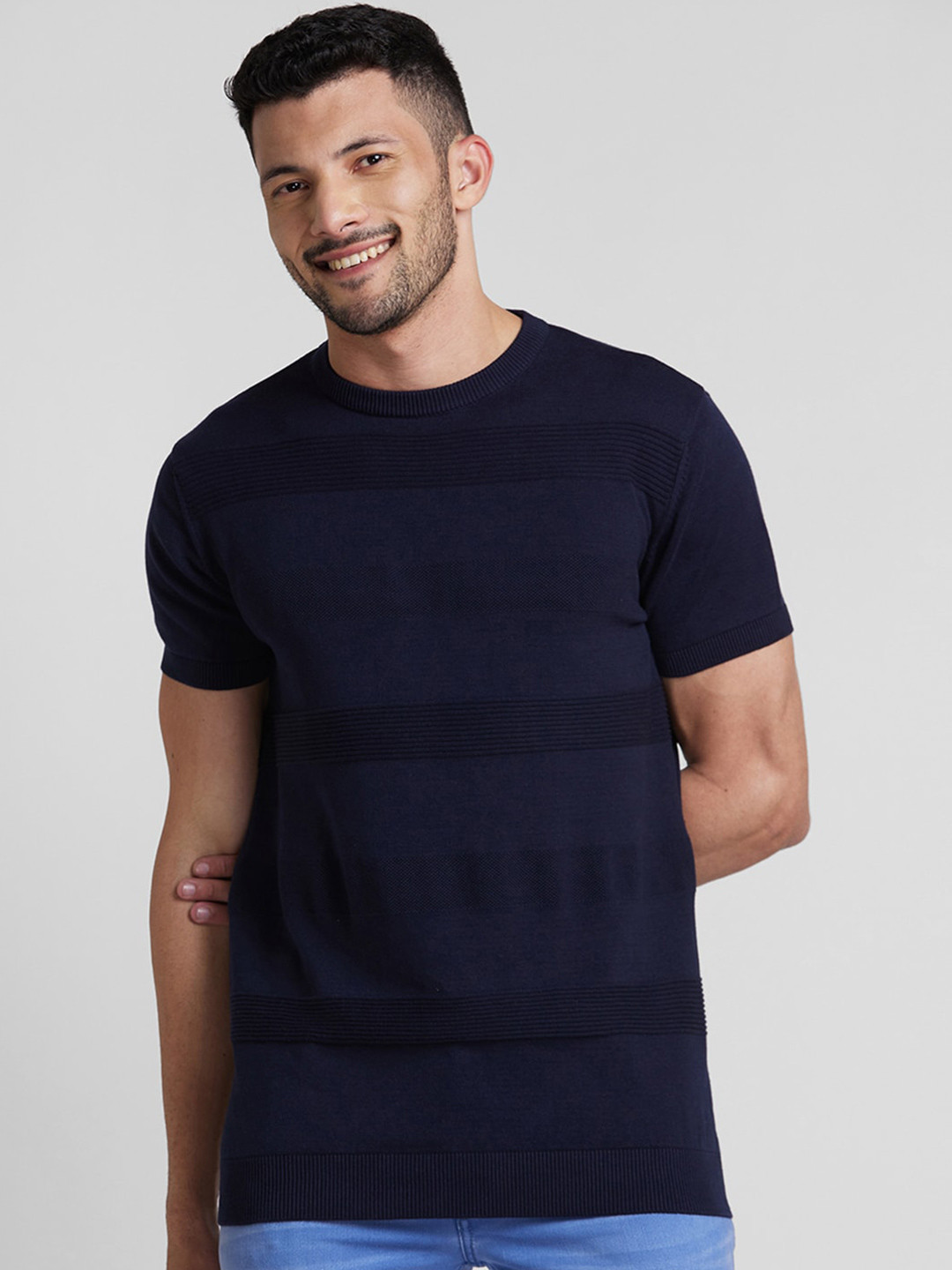 Globus Self Design Pure Cotton T-shirt