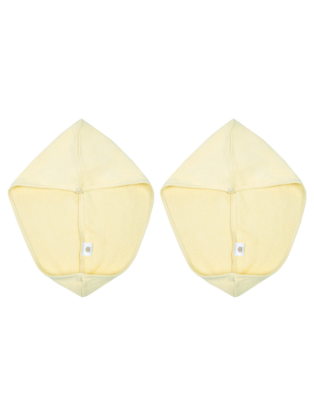 Creeva Luxury Yellow 2 Pieces Pure Cotton 380 GSM Anti Bacterial Hair Wrap Towels