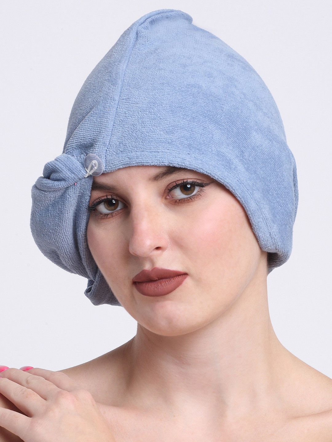 Creeva LUXURY Blue Solid Pure Cotton 380GSM Super Soft Adult Regular Bath Towel-24x10In