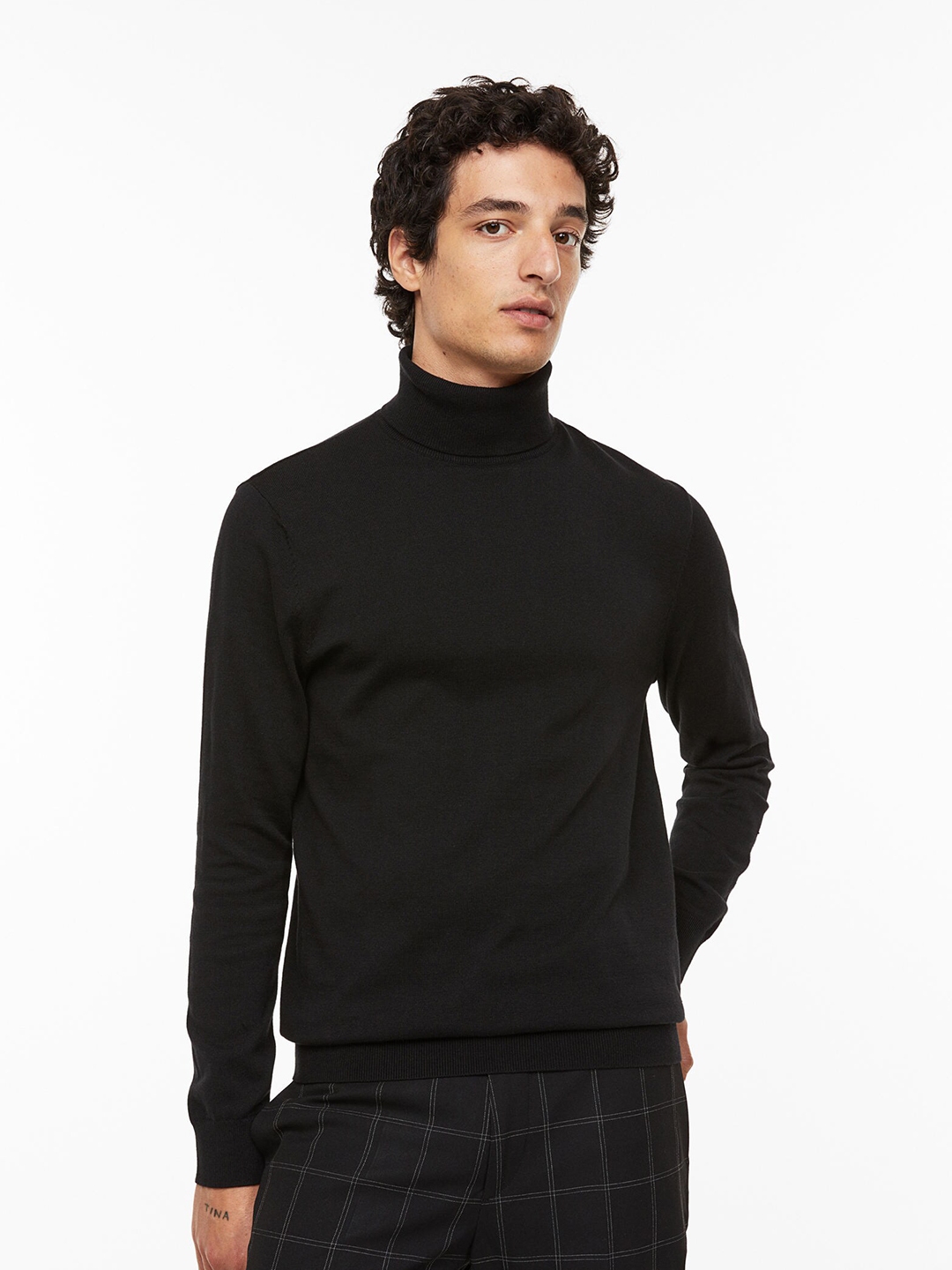 Mens thin polo neck hotsell jumpers