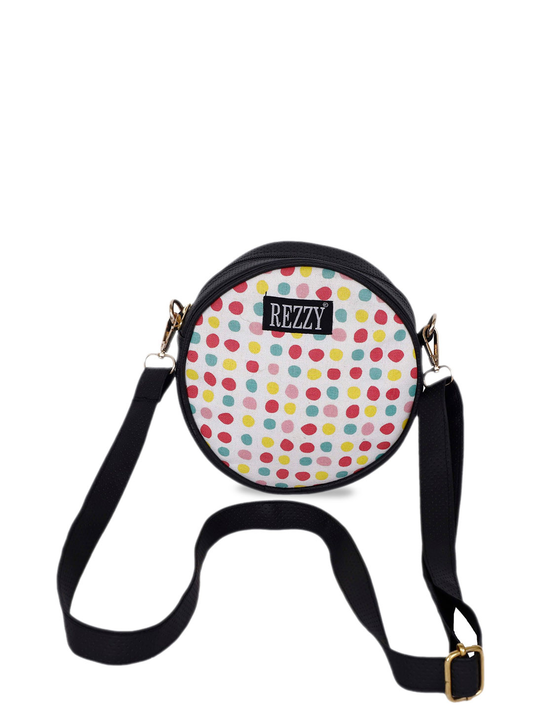 REZZY Women Printed Half Moon Sling Bag with Cut Work