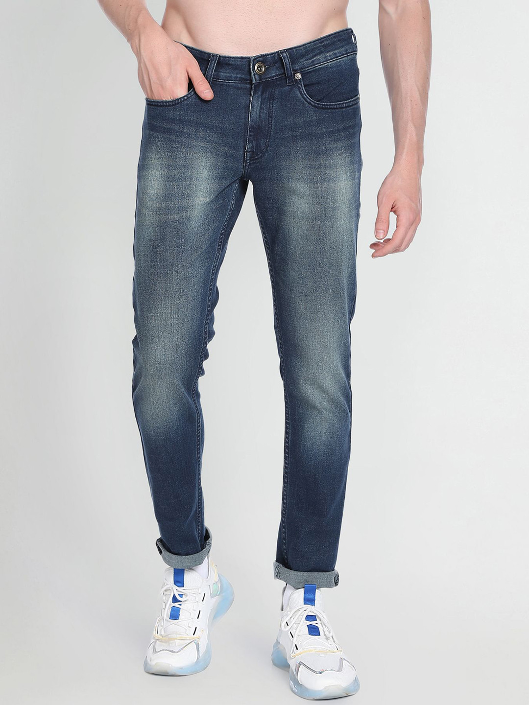 Flying Machine Stone Wash Jackson Skinny Fit Jeans