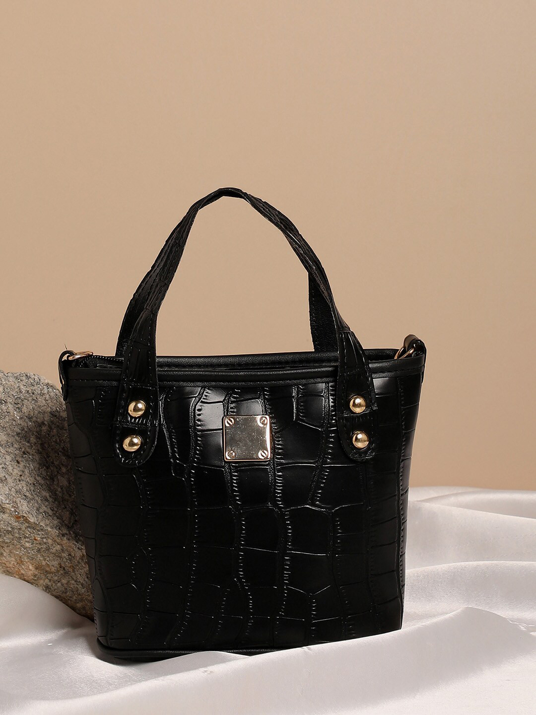 HAUTE SAUCE  Textured Leather Water Resistant Handheld Bag