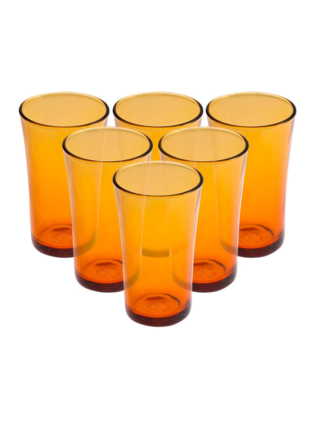 DURALEX Lys Highball Orange 6 Pieces Glass Tumblers 280 ml Each