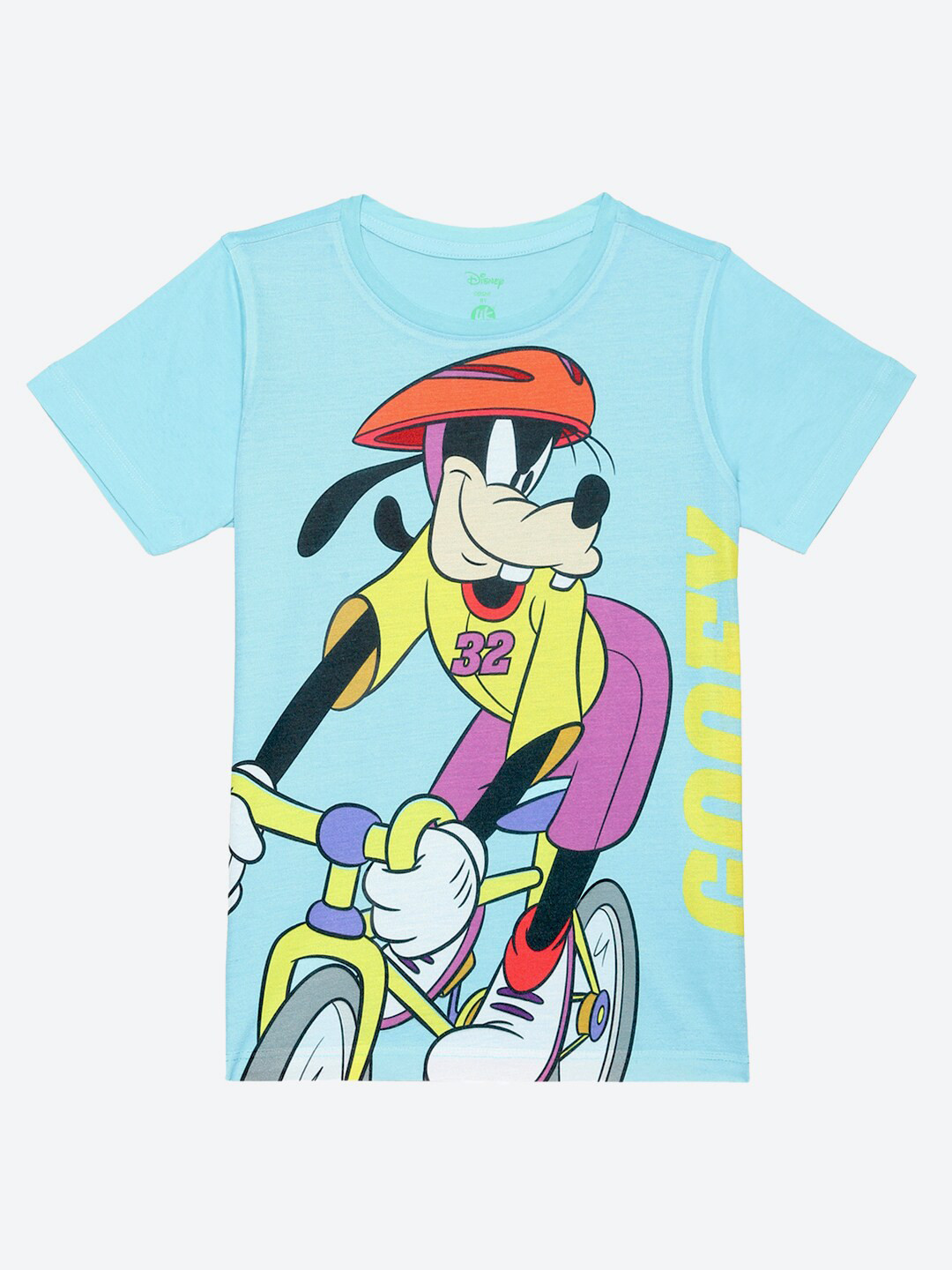 YK Disney Boys Goofy Cartoon Graphic Printed Round Neck T-Shirt