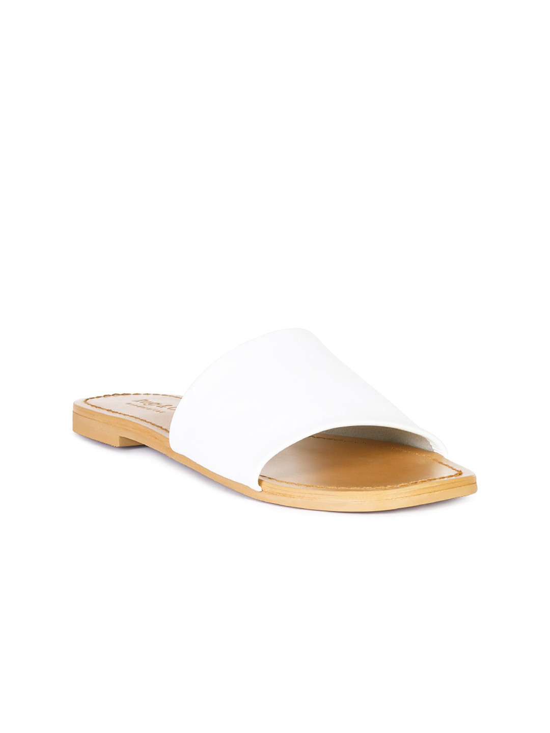 RAG & CO Women Leather Open Toe Flats