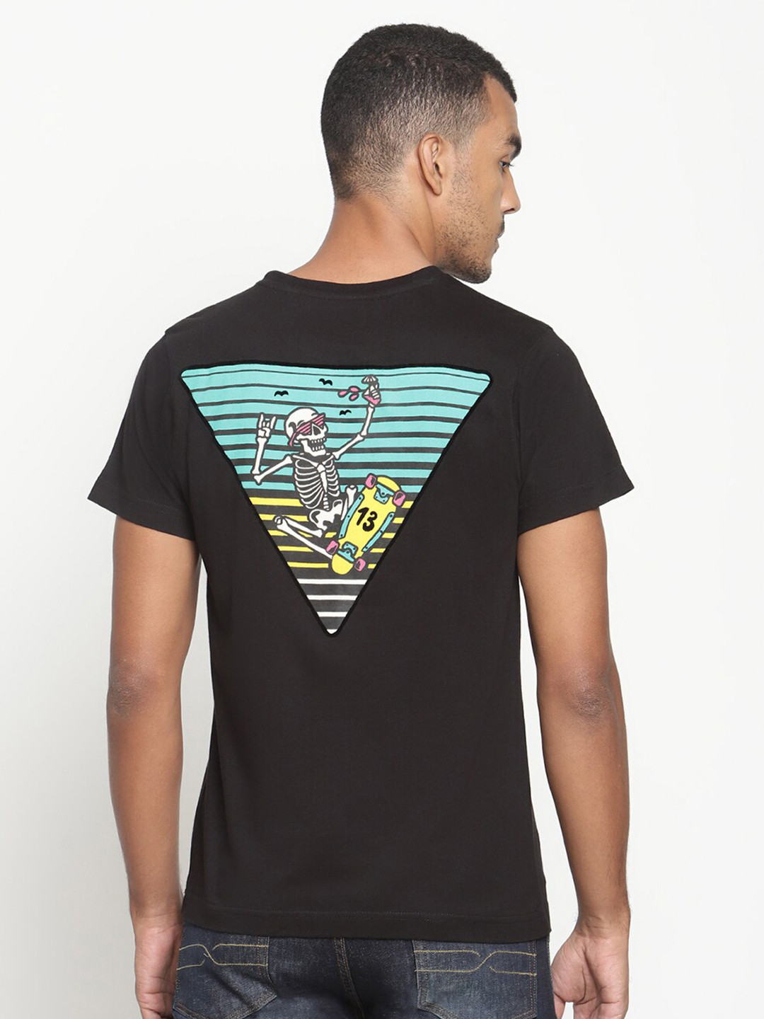 PUNK Printed Round Neck Cotton T-shirt