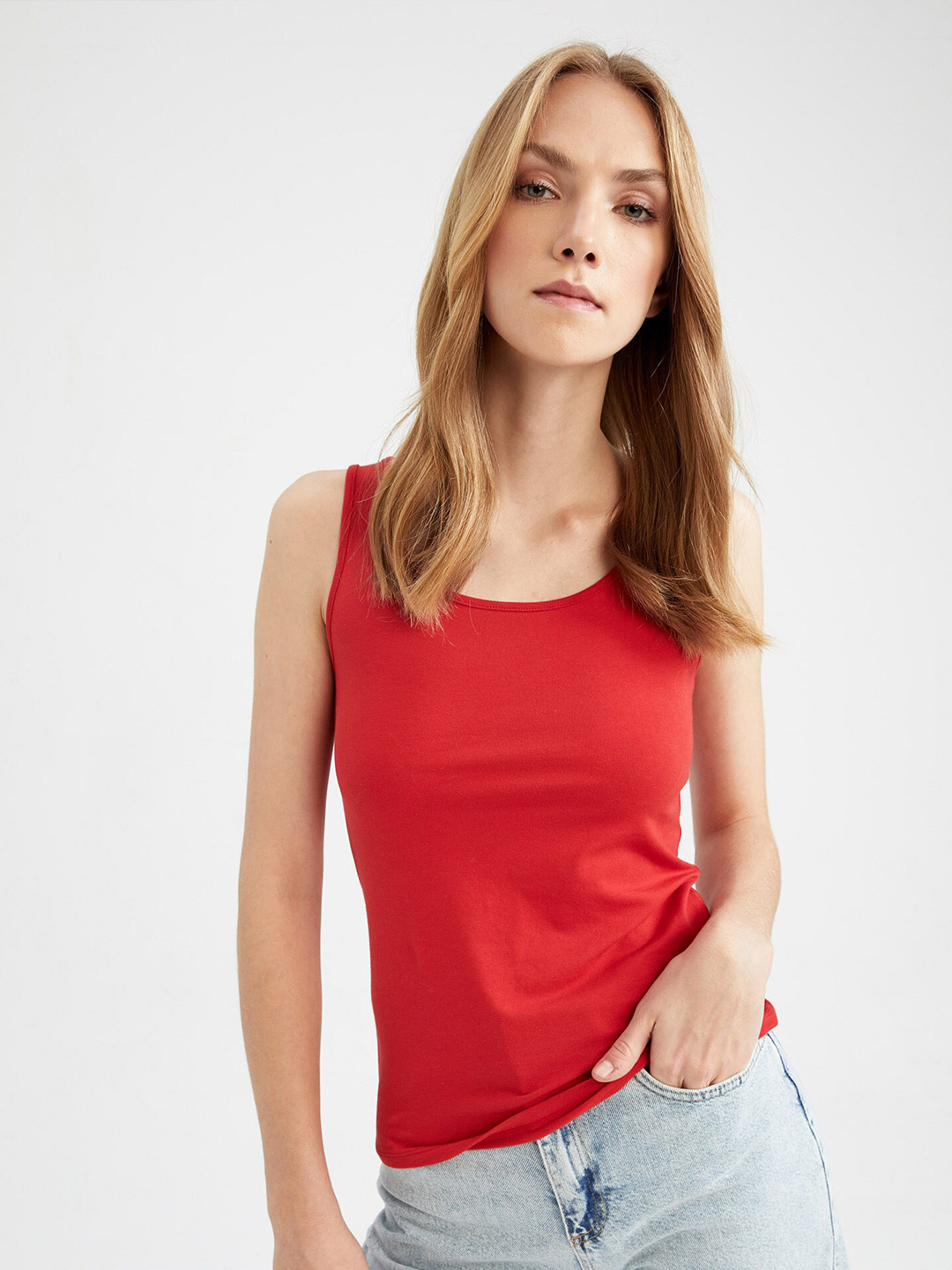 DeFacto Round Neck Knitted Tank Top