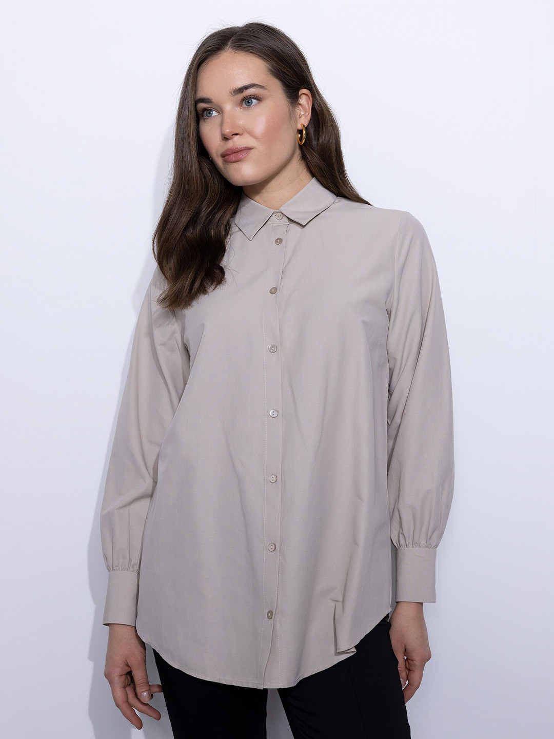 DeFacto Shirt Collar Long Sleeves Tunic