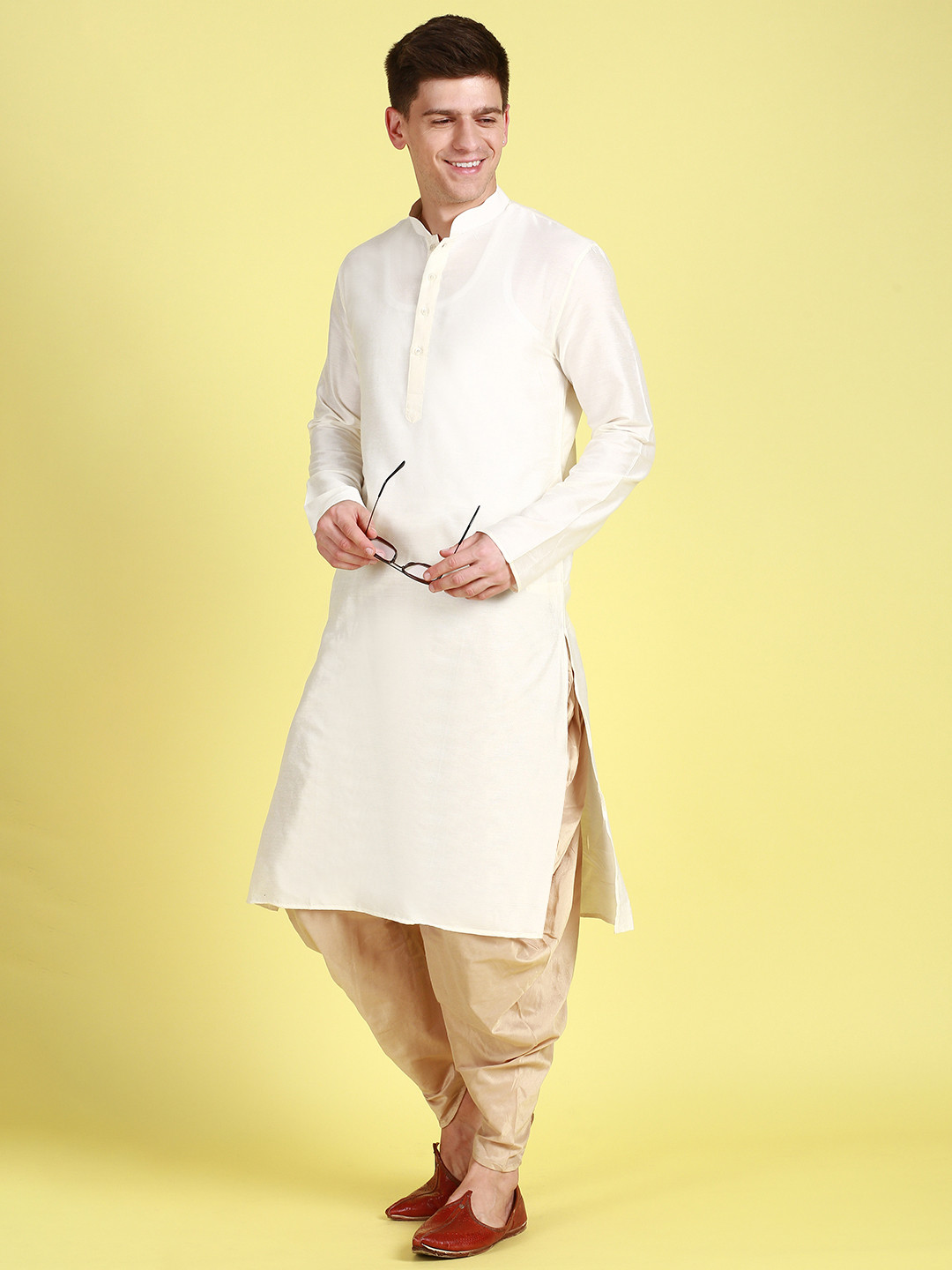 Here&Now X Sanwara  Men Trinational Cowl Dhoti