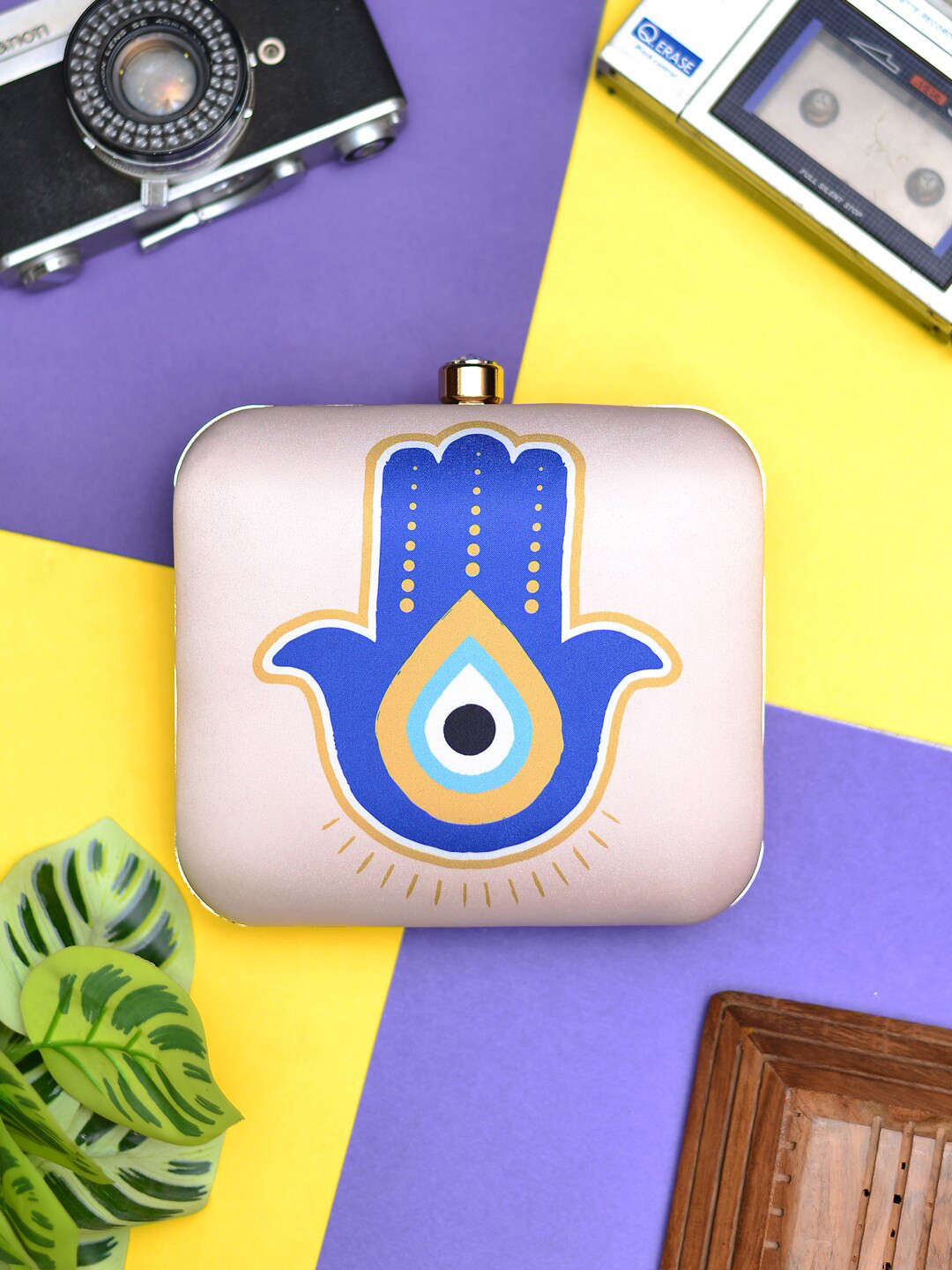 ARTKLIM Evil Eye Printed Box Clutch