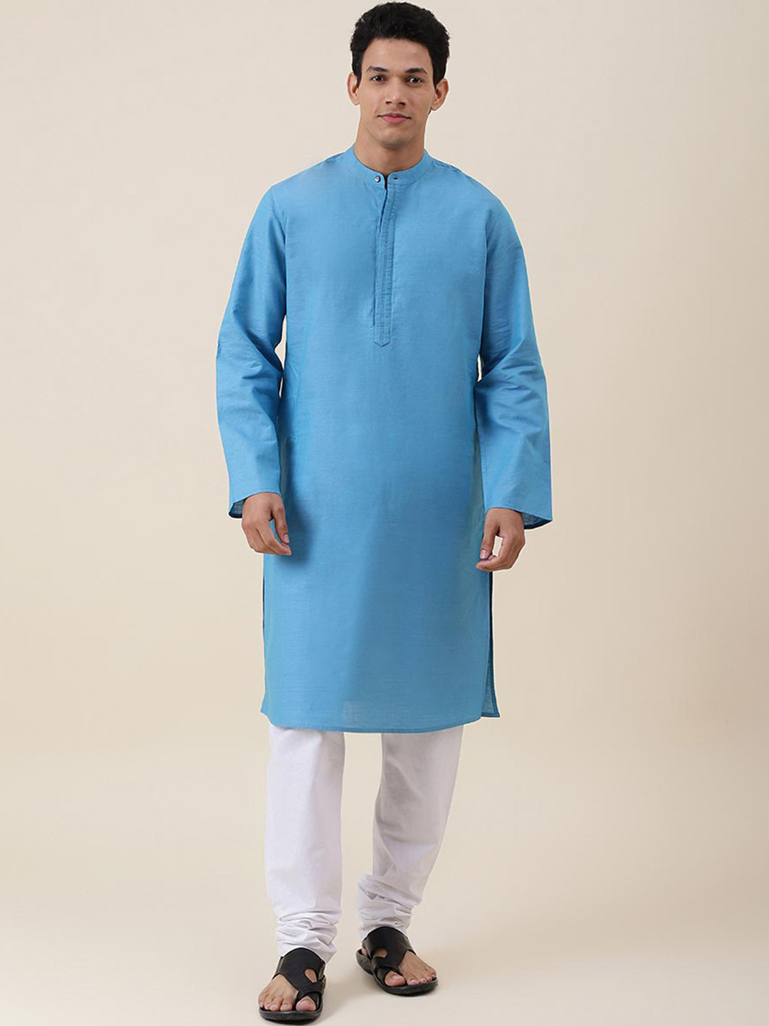 Fabindia Band Collar Straight Kurta