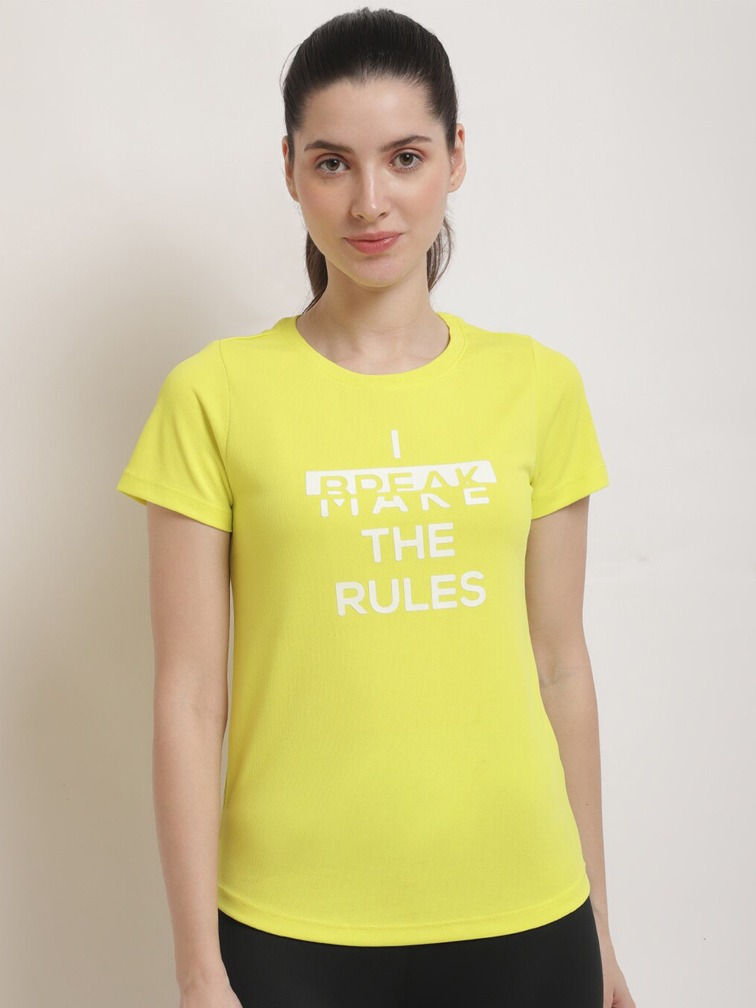 PERFKT-U Dry Fit Typography Printed T-shirt