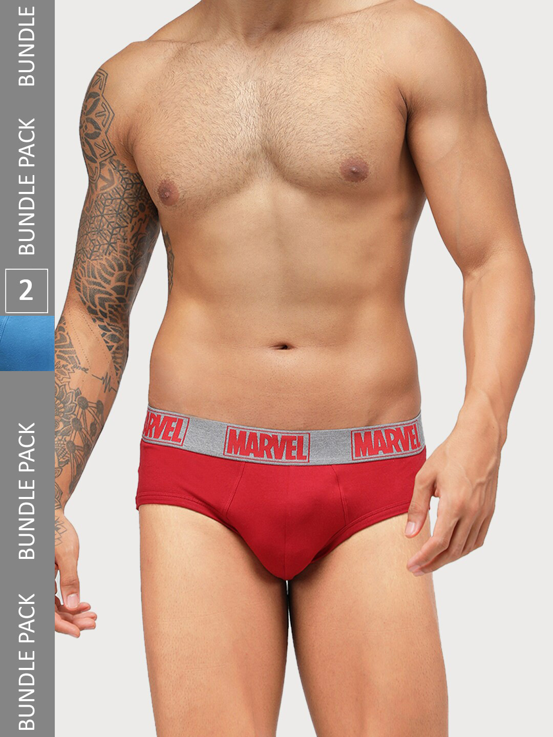 Zoiro Men Pack Of 2 Basic Bio-Wash & Silicon Finish Basic Briefs