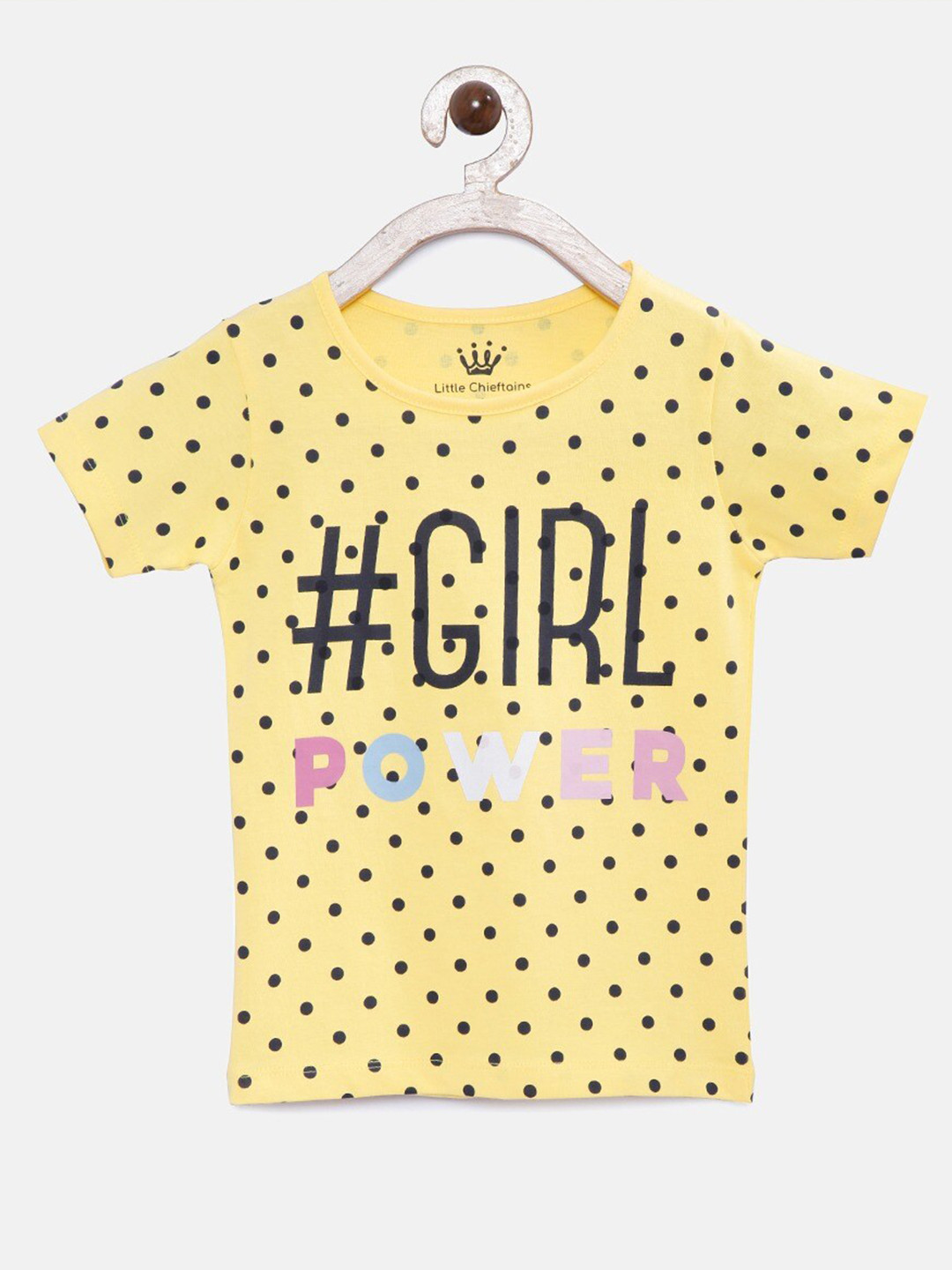 Little Chieftains Polka Dot Printed Cotton T-shirt