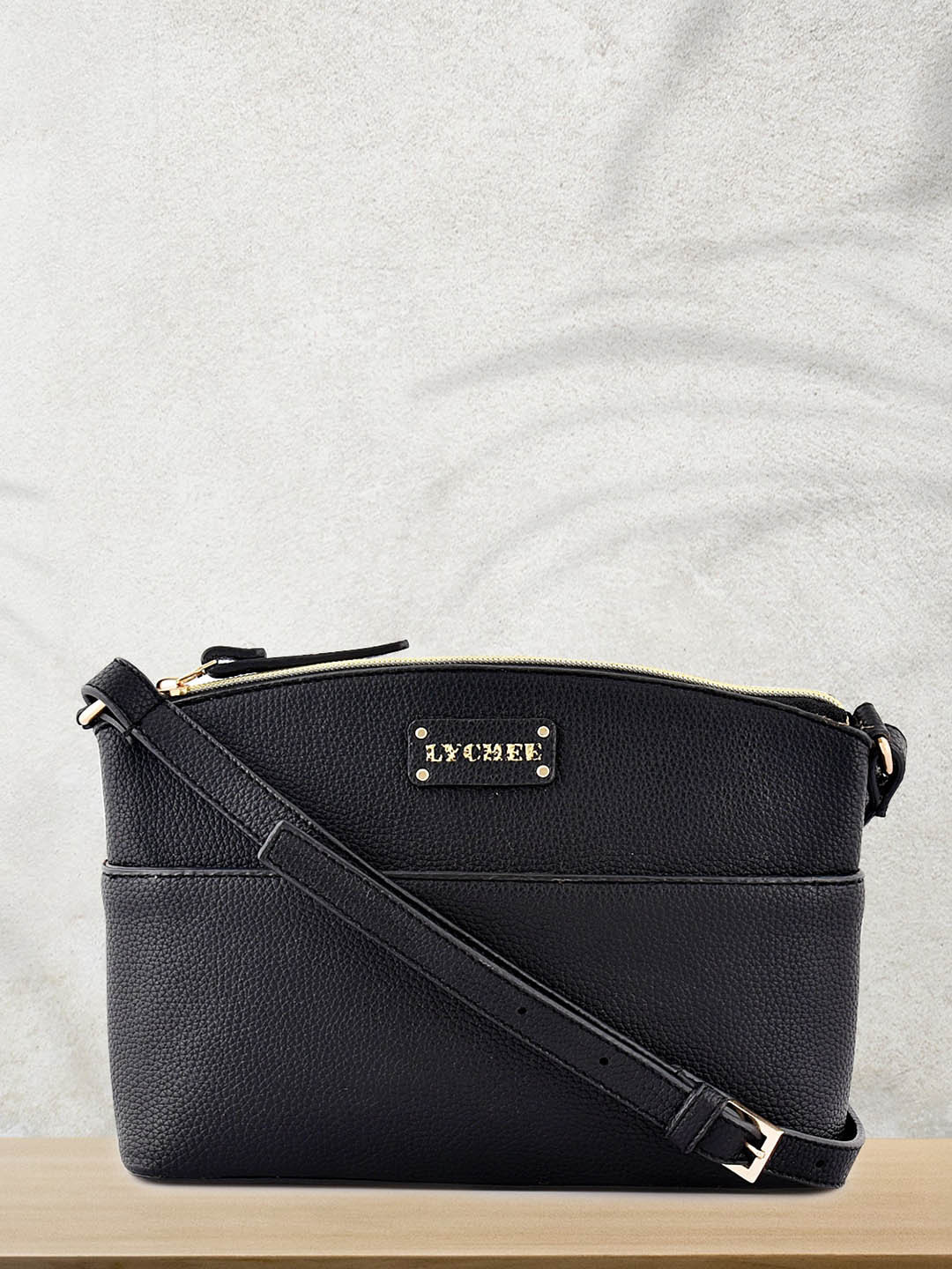 Lychee bags Textured Structured Sling Bag