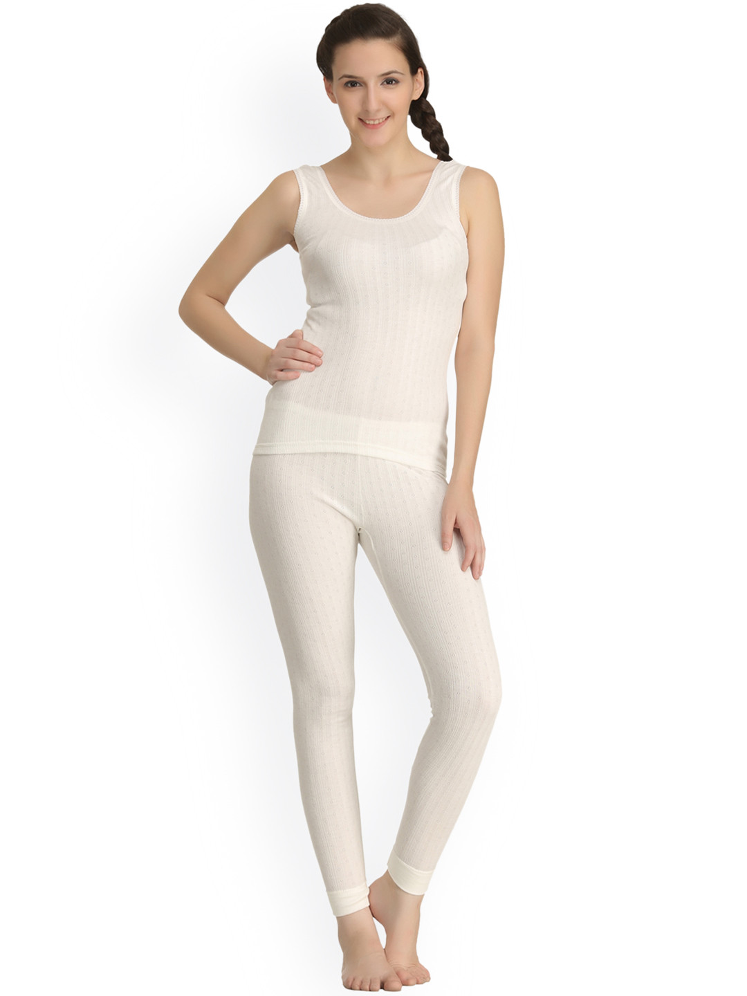 Kanvin Off-White Self-Design Thermal Set NEW2130OW2170