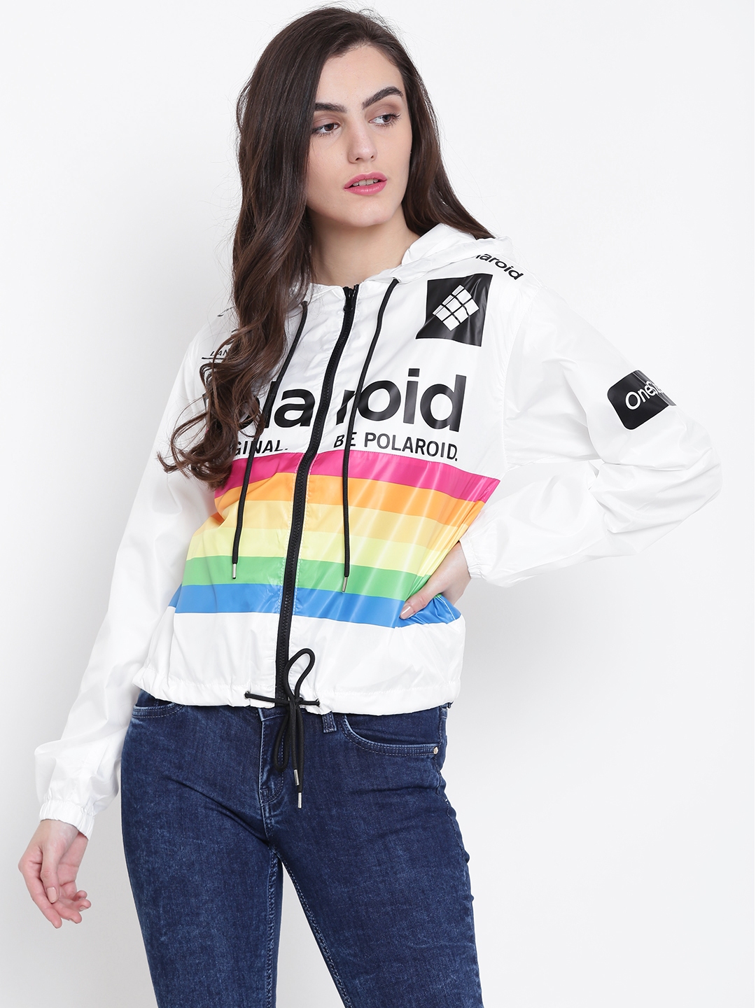 White on sale polaroid jacket