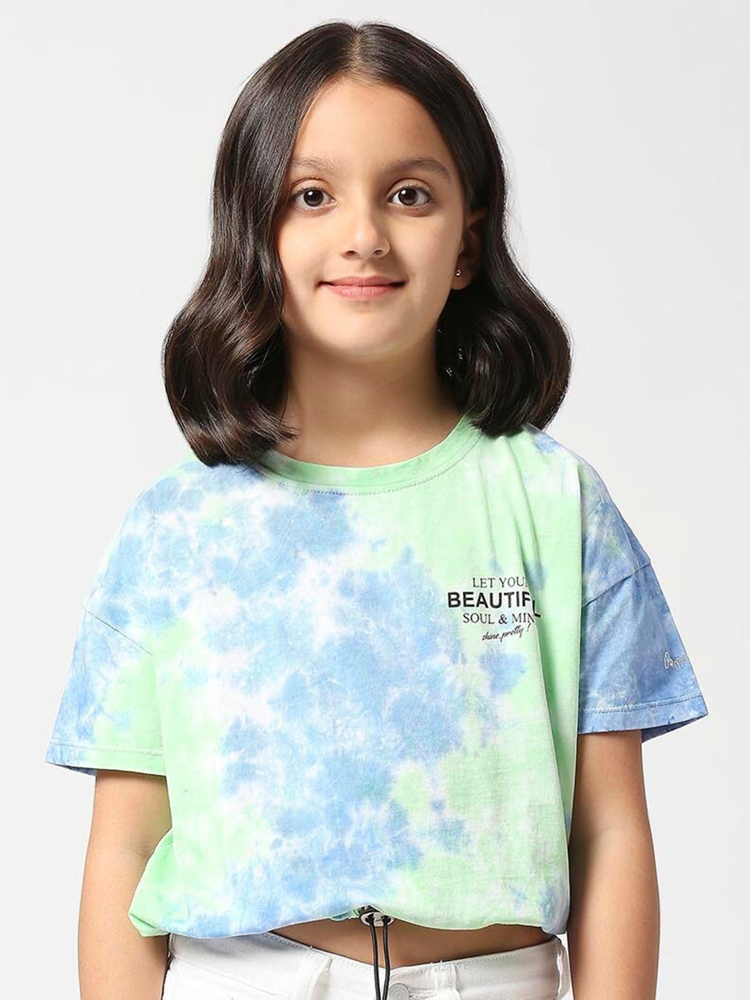 Pepe Jeans Girls Tie & Dye Dyed Pure Cotton T-Shirt