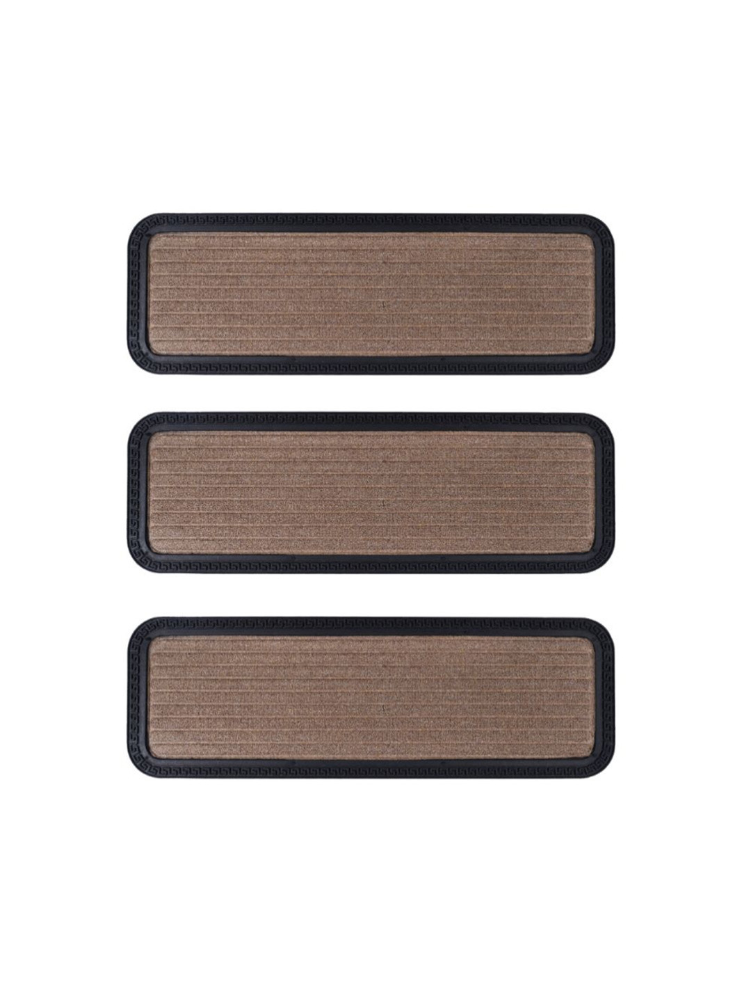 Black gold Pack of 3 Beige & Black High Water Absorbent Anti Slip Doormat