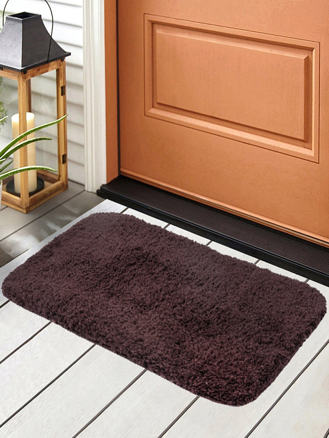 Black gold Brown Anti-Skid Cotton Heavy Duty Entrance Rug Shoes Scraper Doormat