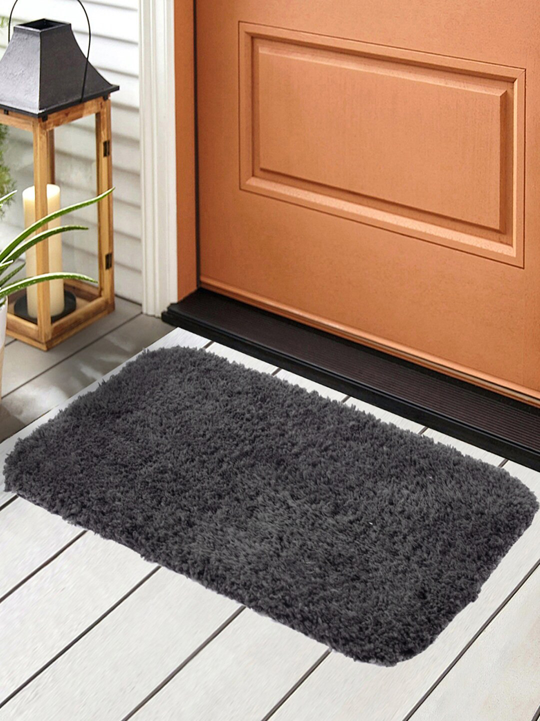 Black gold Grey Cotton Anti Slip Heavy Duty Entrance Rug Shoes Scraper Doormat