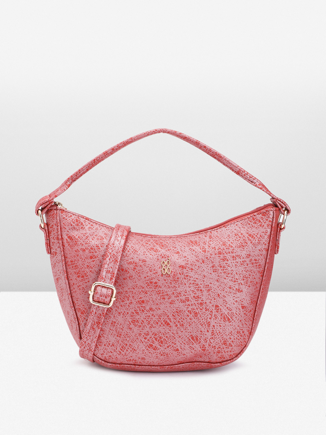Baggit Women's Hobo Bag with Abstract Criss-Cross Print