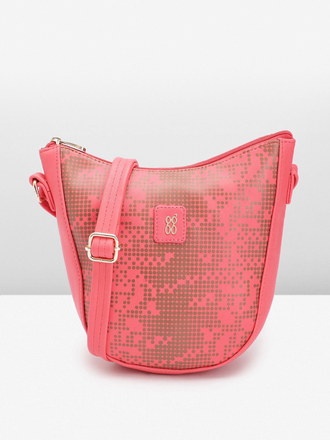Baggit Micro Geometric Print PU Structured Sling Bag