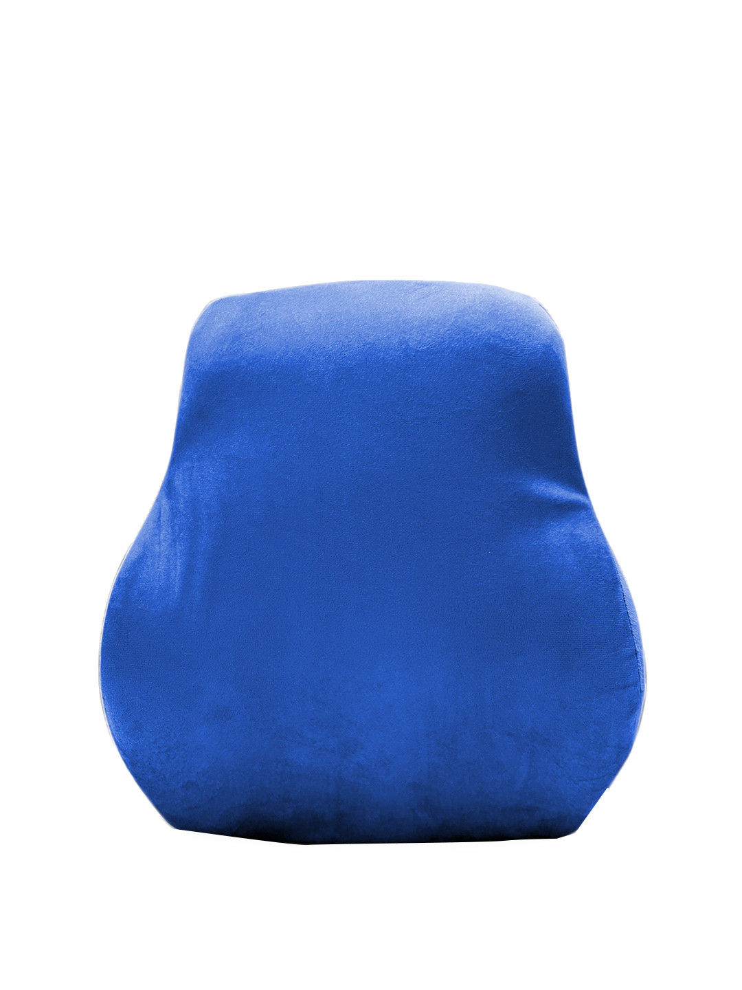 Sleepsia Blue Solid Faux Velvet Breathable Medium Memory Foam Therapedic Pillow-13.97 x 39.37 x 44.45 cm