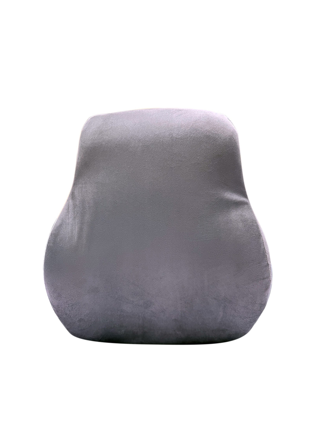 Sleepsia Grey Solid Faux Velvet Adjustable Medium Memory Foam Therapedic Pillow-44 x 14 x 39 cm