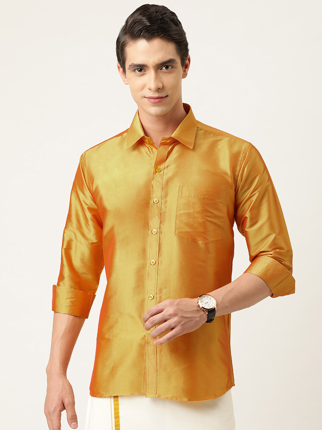 THANGAMAGAN Spread Collar Party Shirt
