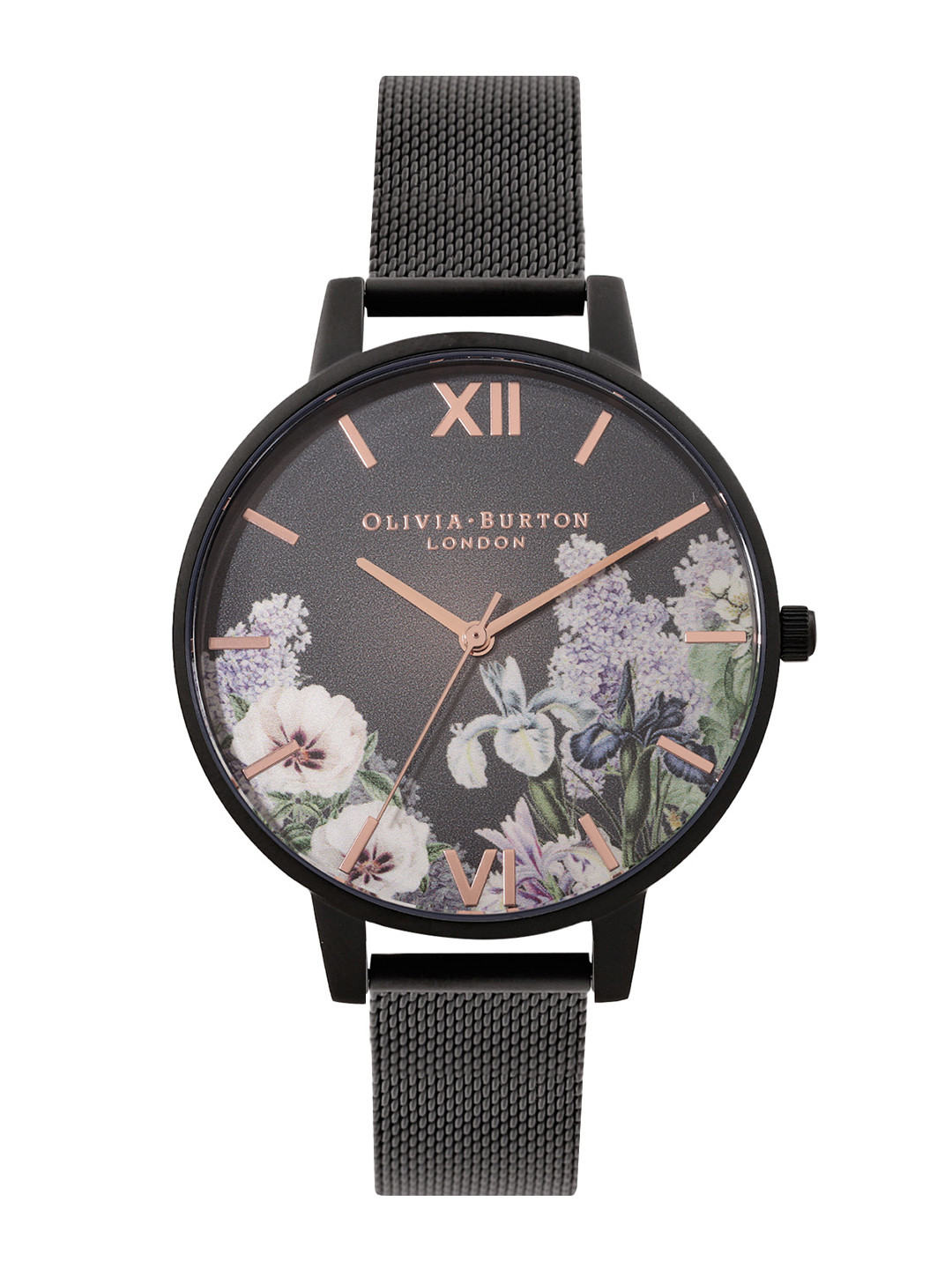 OLIVIA BURTON LONDON Women Printed Secret Garden Bracelet Analogue Watch OB16FS116-Black