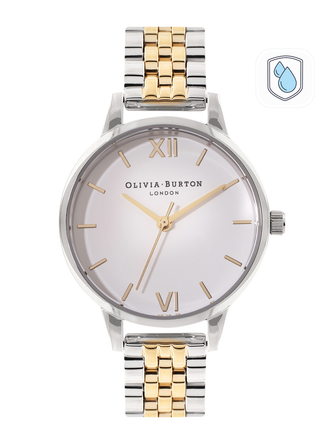 Olivia Burton Women White Dial Bracelet Style Analogue Watch OB16MDW34-White