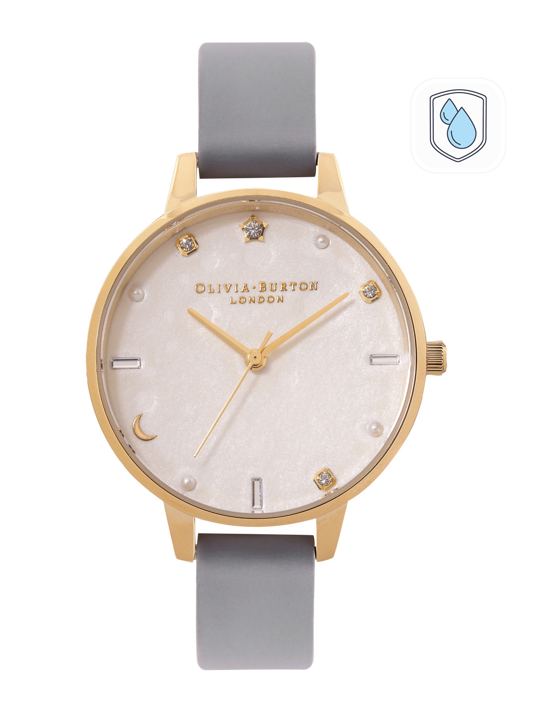 Buy Olivia Burton Women Embellished Celestial Leather Analogue
