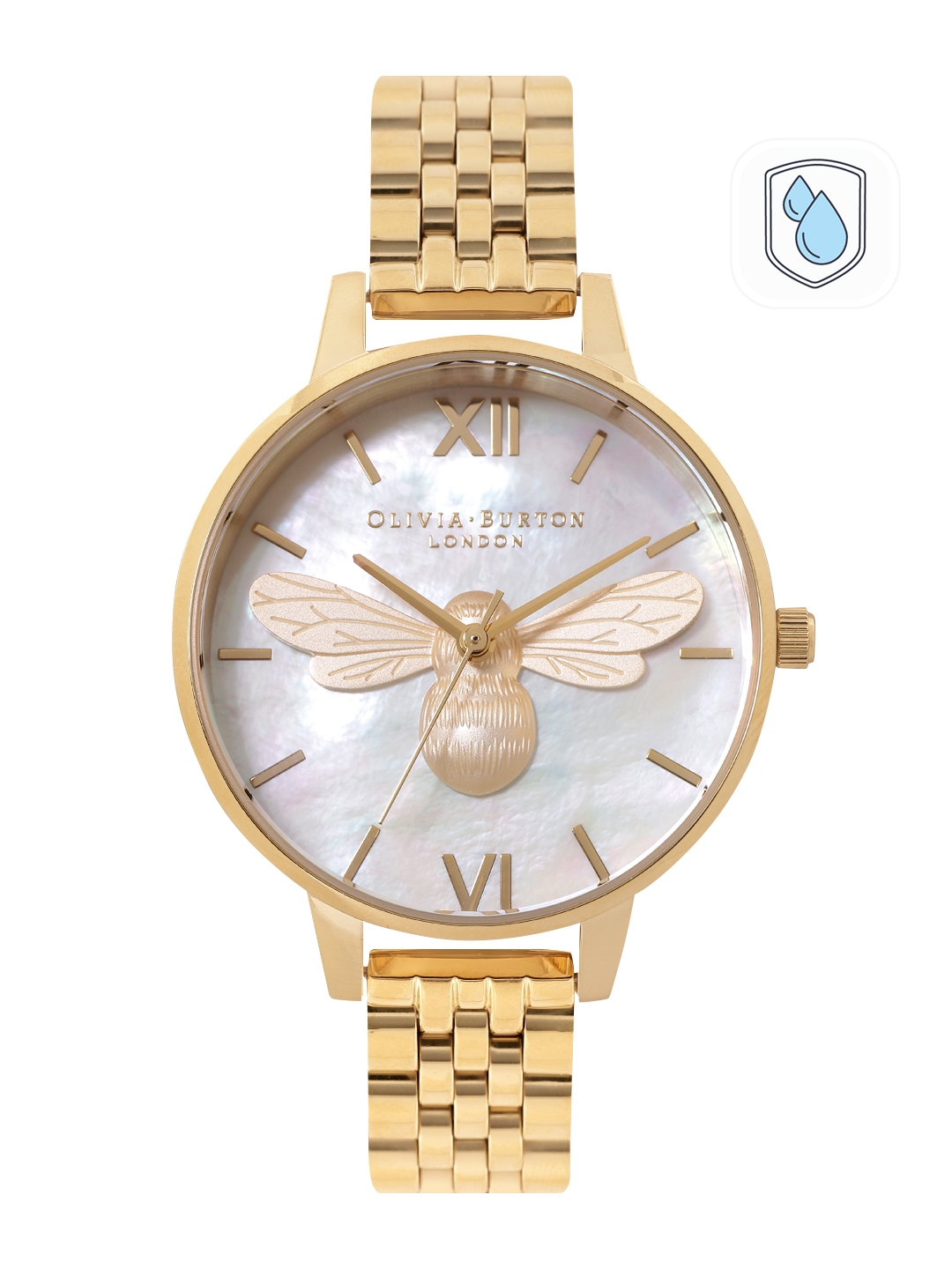 Buy Olivia Burton Women Embellished Lucky Bee Bracelet Style Watch