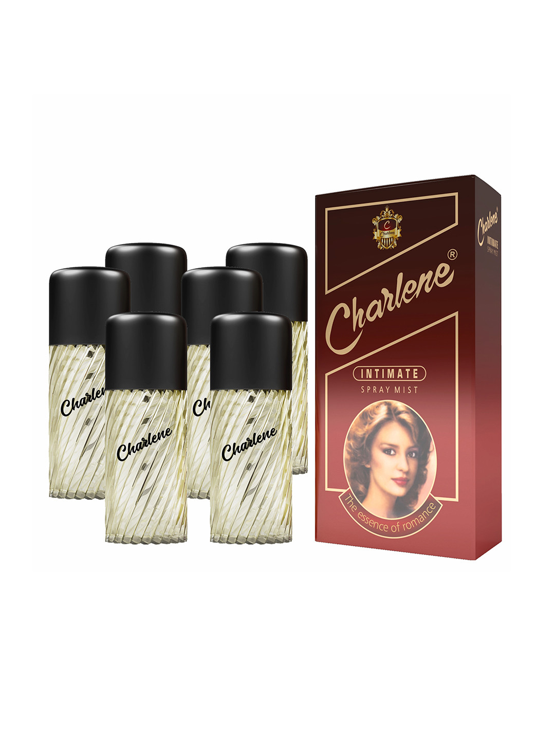 CHARLENE Set of 6 Intimate Long Lasting Spray Perfume Mist - 50 ml Each